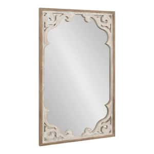 Shovali 22.00 in. W x 34.00 in. H MDF Rustic Brown Rectangle Framed Decorative Mirror