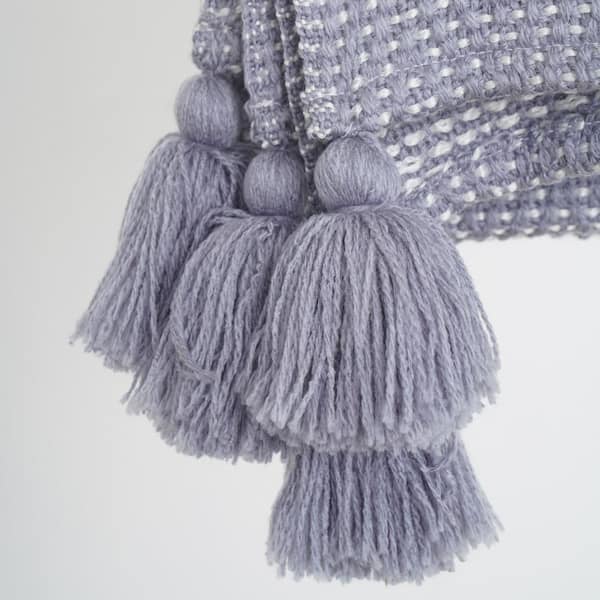 Blue discount tassel blanket