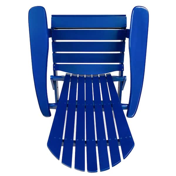 VAMOP Rustic Acacia Wood Folding Adirondack Chair with Traditional