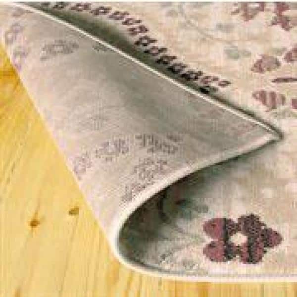 Beige Floral Flat Woven Reversible Runner Rug