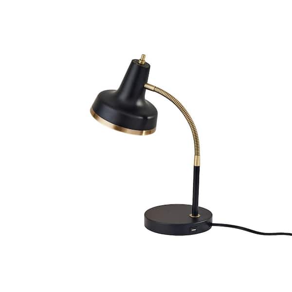 Adesso 15 in. Black Egen Desk Lamp