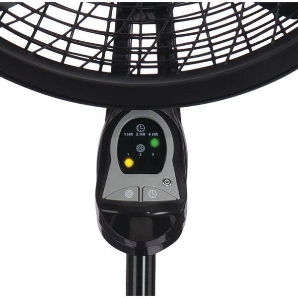 Lasko Cyclone Adjustable-Height 18 in. 3 Speed Black Oscillating Pedestal  Fan with Programmable Timer and Remote Control 1843 - The Home Depot
