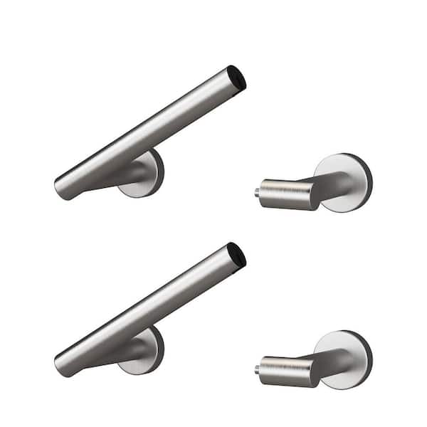ATKING Bathroom Wall-Mount Toilet Paper Holder Flexible Pivot TP Holder in Brushed Nickel(2 Pack)