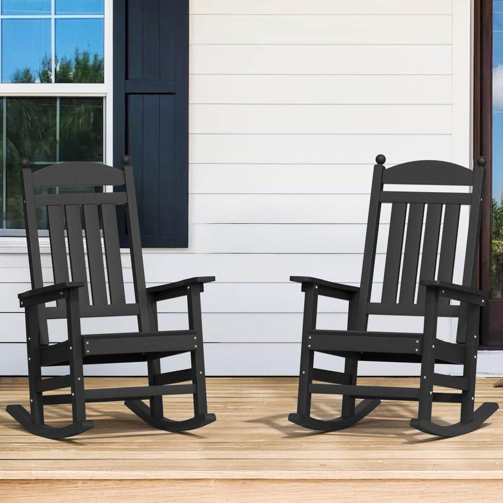 Lue Bona Oscar Black Hdps Recycled Plastic Weather Resistant Adirondack