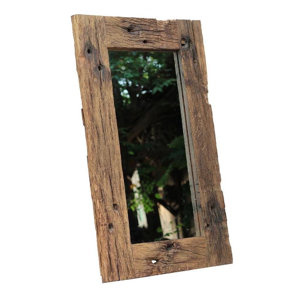 Wayne Reclaimed Wood Rustic Rectangular Floor Mirror