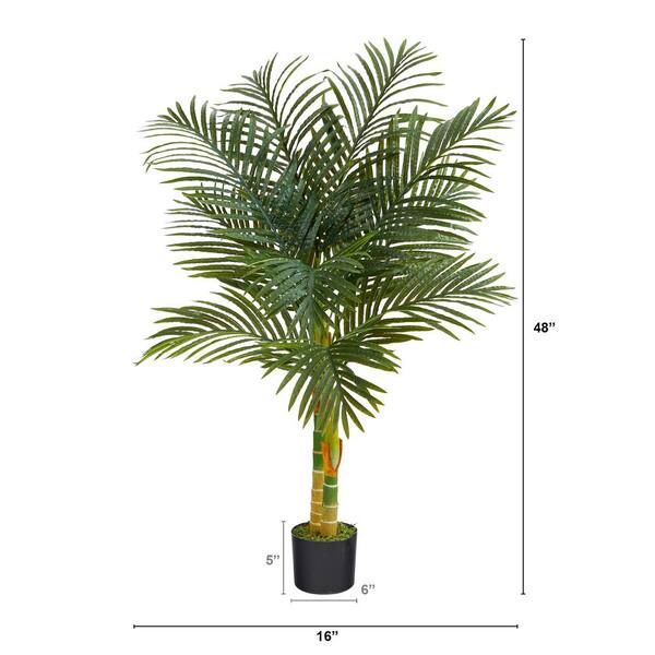 Plantas Artificiales Nearly Natural 6536 Areca Palm Con Cest 
