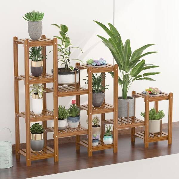 6 Tier Wood Plant Shelf Holder Indoor Outdoor Flower Rack Display Storage Shelves Stand Tdjw Lwjhj0033 The Home Depot 6 Tier Wood Plant Shelf Holder Indoor, Outdoor Plant Shelves