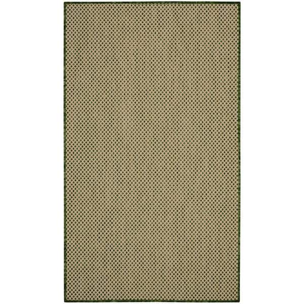Nourison Courtyard Green 2 ft. x 3 ft. All-over design Contemporary Area Rug