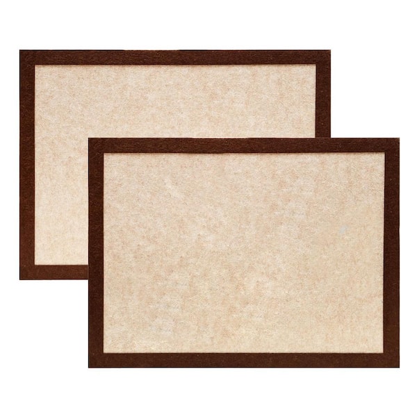 Unbranded 2 Pack Felt Pin Board 15.7 x 11.8 Inch Bulletin Notice Board with 35 Push Pins Self Adhesive for Wall Decor