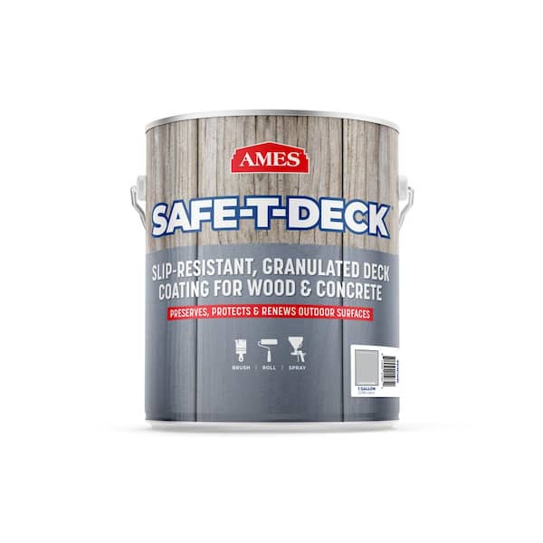 Ames Safe-T-Deck 1 gal. Greyhound Slip Resistant Waterproof Deck Coating