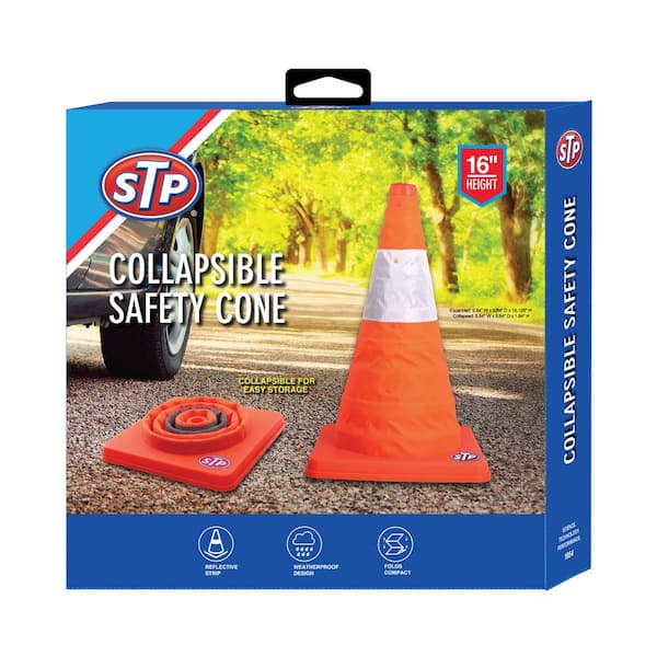 STP Pop-Up Safety Cone: High-Visibility, Weatherproof Protection in a  Pocket-Sized Package SWA2-1001-ORG - The Home Depot