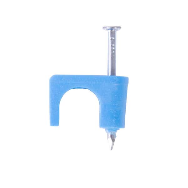 Gardner Bender 1/4 in. Blue Polyethylene Category 3 and 5 Data Cable Staples (25-Pack)