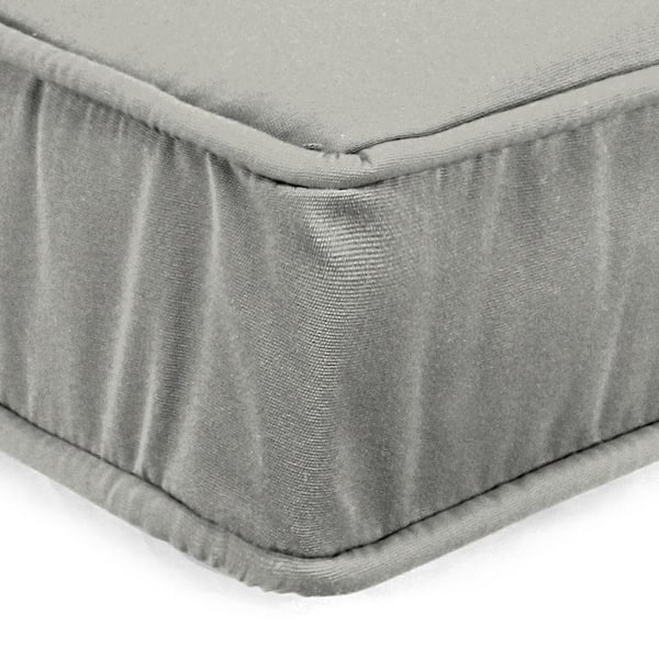 Sunbrella 2pc Outdoor Deep Seat Pillow and Cushion Set Silver Gray