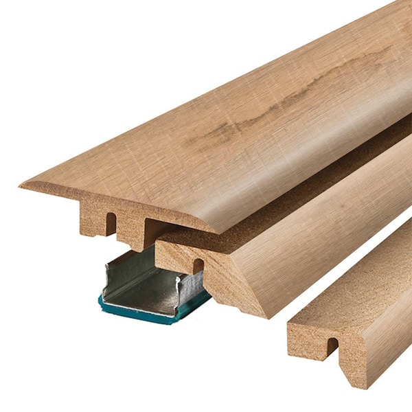 PERFORMANCE ACCESSORIES Farrah 0.75 in. T x 2.37 in. W x 78.7 in. L Textured Wood Look Laminate Moulding/Trim 4 in 1 Molding