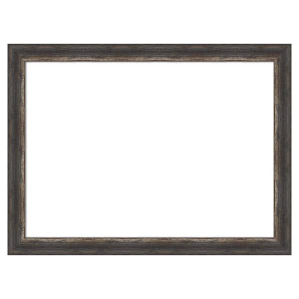Amanti Art Bark Rustic Char Narrow 31 in. x 23 in. Polystyrene Framed Dry Erase Magnetic Memo Board