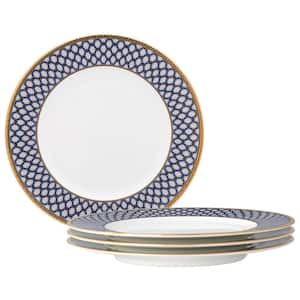 Blueshire 8.25 in. (Blue) Bone China Salad Plates, (Set of 4)