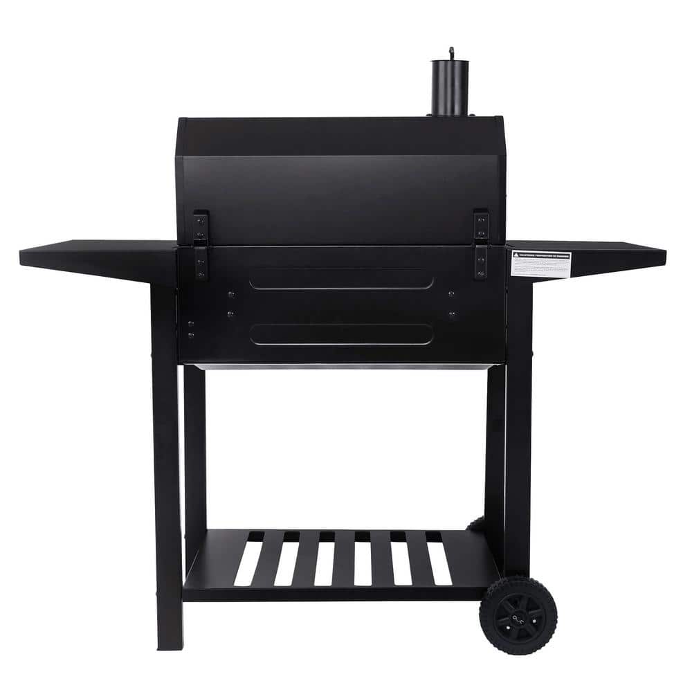 Royal Gourmet 24-Inch Black Charcoal BBQ Grill with Smoker