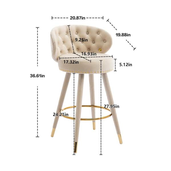 White and outlet copper bar stools