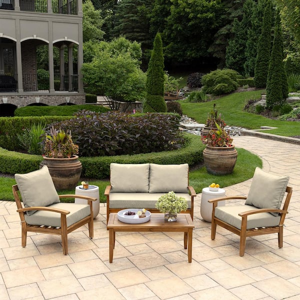 ARDEN Outdoor Loveseat Cushion Set, 48 x 24, Tan Leala ARDEN Outdoor Loveseat Cushion Set, 48 x 24, Tan Leala