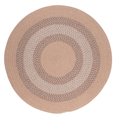 Chancery Oatmeal 10 ft. x 10 ft. Round Braided Area Rug