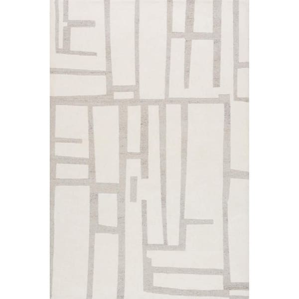 Imogen Geometric Ivory 5 ft. x 8 ft. Indoor Area Rug
