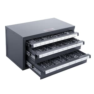 14.76 in. Tool Storage Bin Drill Bit Dispenser 7.87 in.W x 7.87 in.H Cabinet 3-Drawer Drill Bit Organizer Cabinet