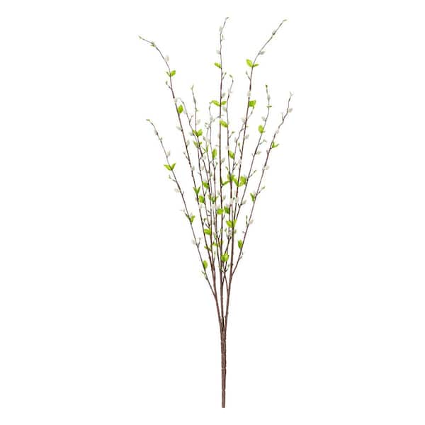 Vickerman 36 in Gray Artificial Pussy Willow Leaf Stem