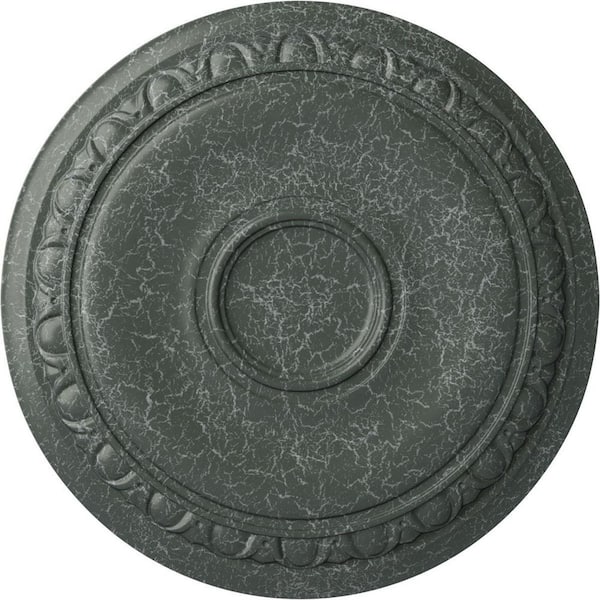 Ekena Millwork 24-1/4" x 1-1/2" Capupto Urethane Ceiling Medallion (Fits Canopies upto 6"), Athenian Green Crackle