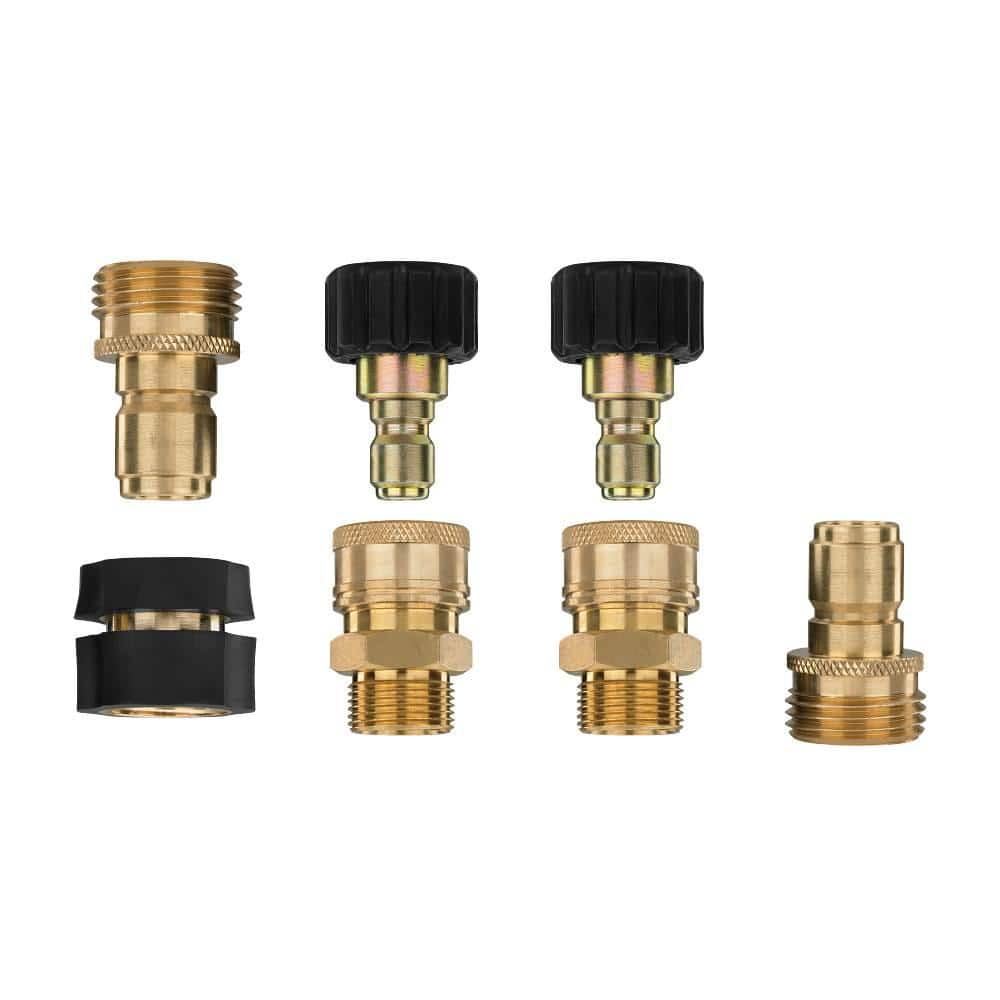 MTM Hydro Hose Adapter 7 Piece Pressure Washer Quick Connect Fittings Kit