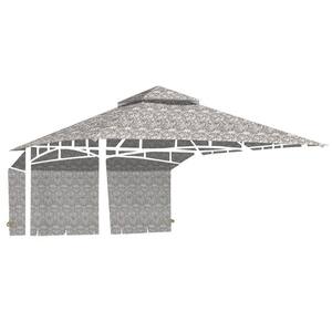 Standard 350 Damask Beige Replacement Canopy for 10 ft. x 10 ft. Garden House with Awning