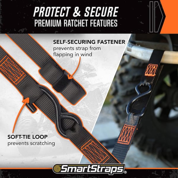 SmartStraps 14 ft. 2,266 lb. Working Load Limit Tow Rope Strap with Hooks  133 - The Home Depot