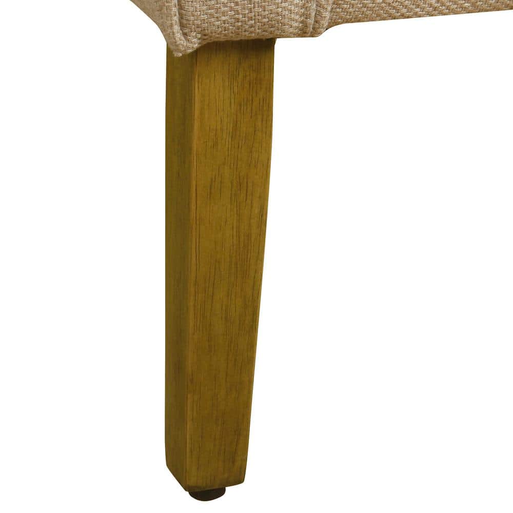 Flax Brown Modern Barrel Wooden Accent Chair