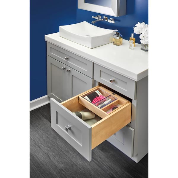 For Bathroom/Vanity - U-Shape Under Sink Pullout Organizer, with BLUMOTION  Soft-Close Slides by Rev-A-Shelf