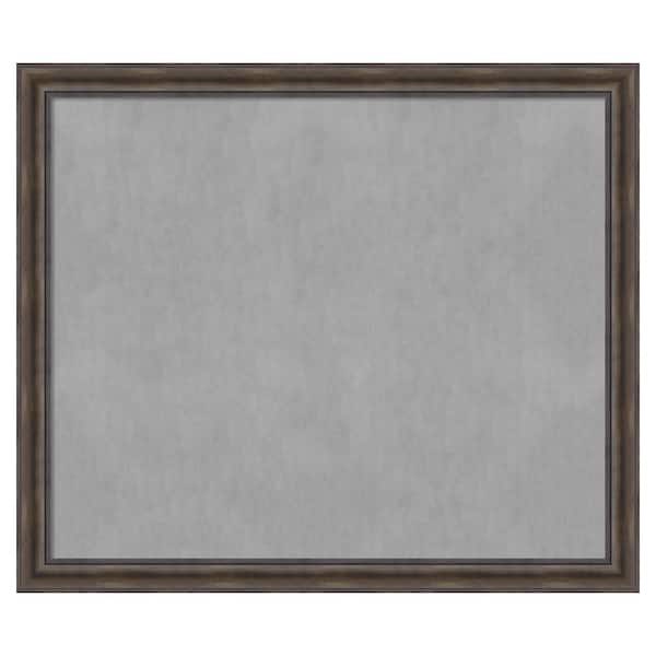 Amanti Art Rustic Pine Brown 53 in. x 45 in Framed Magnetic Board