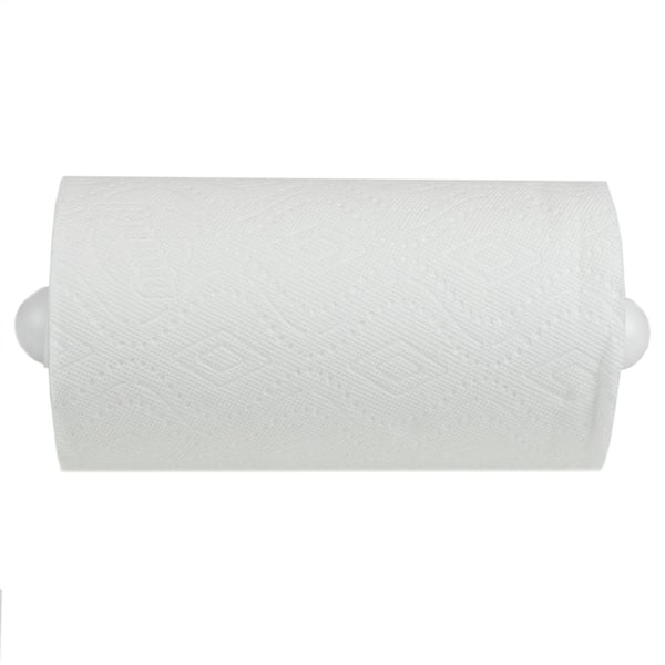 Paper Towel Holder, Wall-Mount, White Plastic