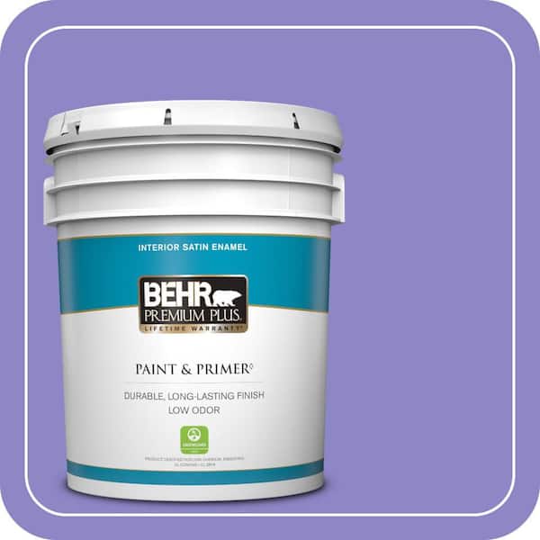 BEHR PREMIUM PLUS 5 gal. #MQ4-29 Brocade Satin Enamel Low Odor Interior Paint & Primer