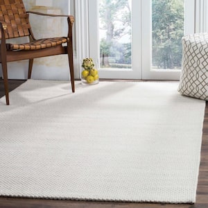 Natura Ivory 8 ft. x 8 ft. Striped Solid Color Gradient Square Area Rug
