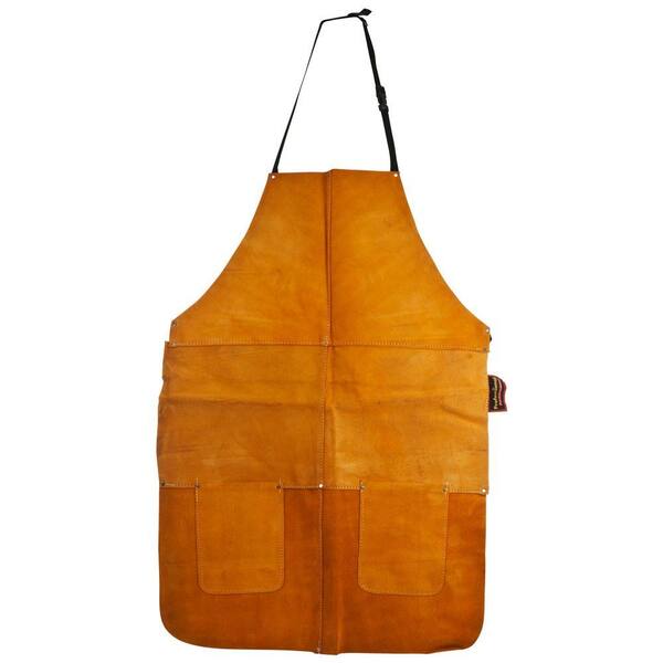 Stalwart 2-Pocket Large Leather Apron Set