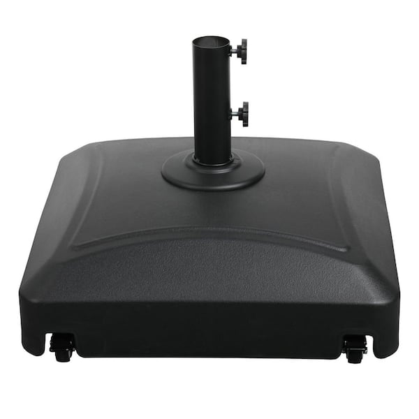 Tidoin 15 lbs. Plastic Patio Umbrella Base in Black with 125 lbs. Weight Capacity