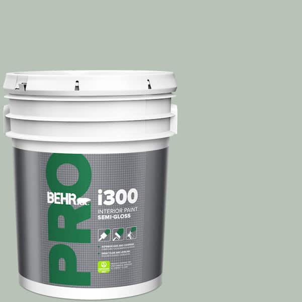 BEHR PRO 5 gal. #MQ6-18 Recycled Glass Semi-Gloss Interior Paint ...