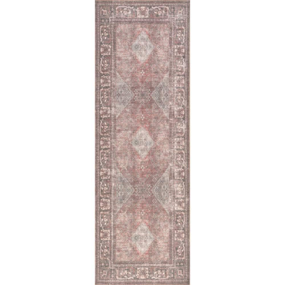2 ft. 8 in. x 8 ft. Maybelle Burgundy Hillstone Collection Traditional Vintage Medallion Runner Rug price history on PriceWatchPro