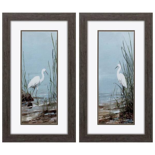 PROPAC "ISLAND EGRET S/2" Framed Wall Art Nature 27 in. x 15 in.