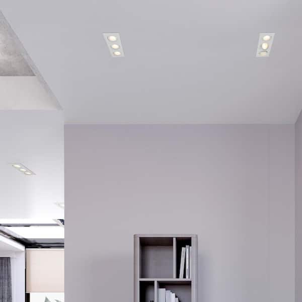 Maxxima 2 in. 3 Head LED Slim Square Recessed Floating Gimbal