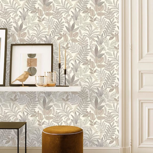 Allure Foliage White Wallpaper
