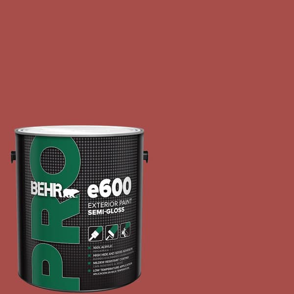 BEHR PRO 1 gal. #HDC-CL-09 Persimmon Red Semi-Gloss Exterior Paint