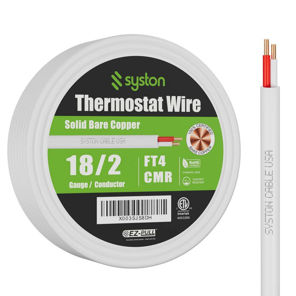 250 ft. 18/2 White Solid Bare Copper CMR/CL3R Thermostat Wire for Indoor/Outdoor price history on PriceWatchPro