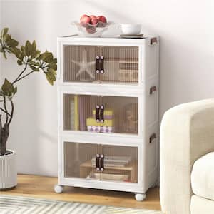 White 34 in. H Storage Cabinet with 2 of Shelves