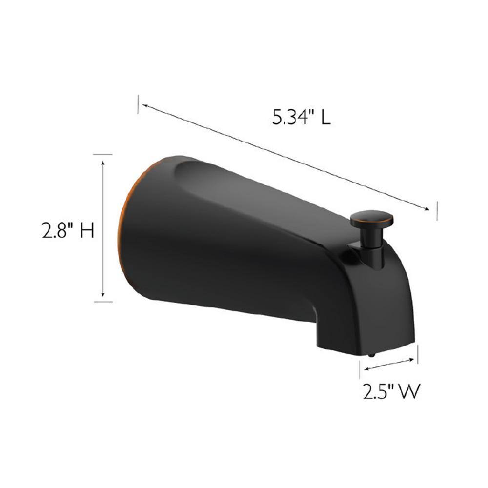 Elegant Oil Rubbed Bronze Universal Tub Spout with Diverter