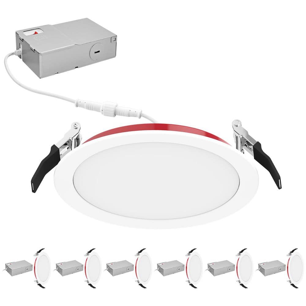 6 In. Integrated LED Recessed Light, 5CCT, 2 Hour Fire Rated, 1100LM, 13W, Dimmable, CRI90, IC Rated, UL Listed 6 Pack price history on PriceWatchPro