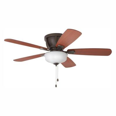 Costner 52 in. Indoor LED Oil-Rubbed Bronze Dry Rated Ceiling Fan with Light Kit and 5 QuickInstall Reversible Blades